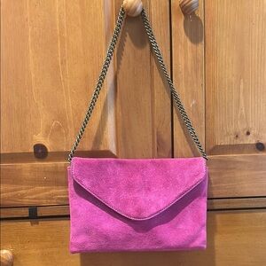 J. Crew Pink Suede Purse